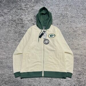 NWT Green Bay Packers Darius Rucker Zip Up Hoodie Mens Medium NFL Sweatshirt